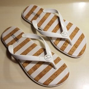 Michael Kors Flip Flops Sandals Slides White